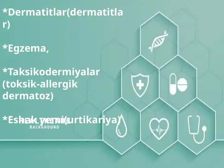 dermatitlar,egzema,taksikodermiyalar,eshak yemi