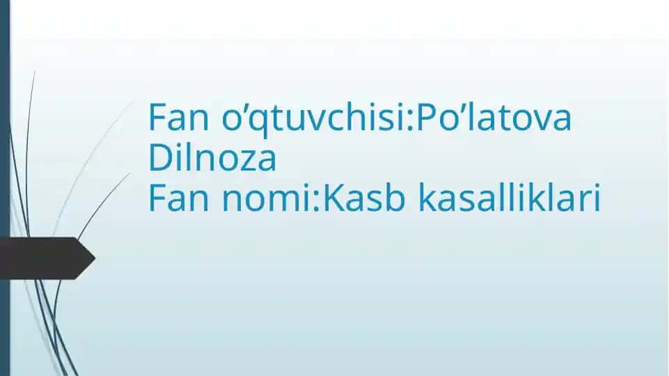 Kasb kasalliklari