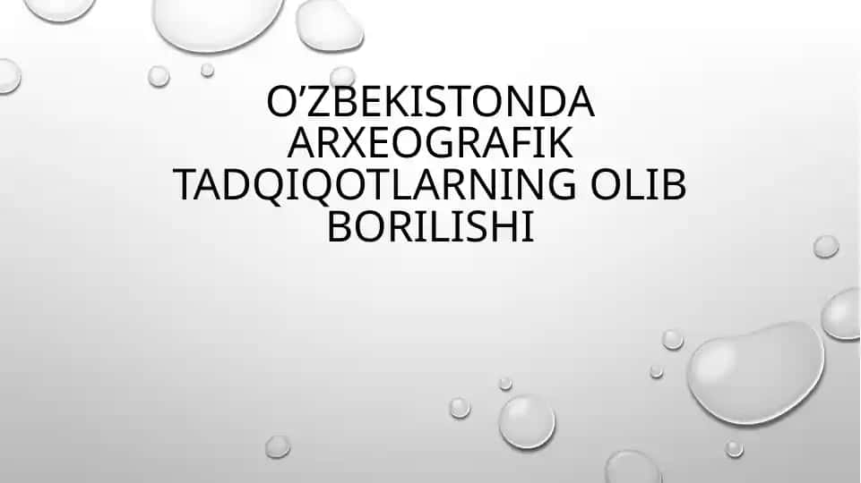 Arxeografik tadqiqotlar