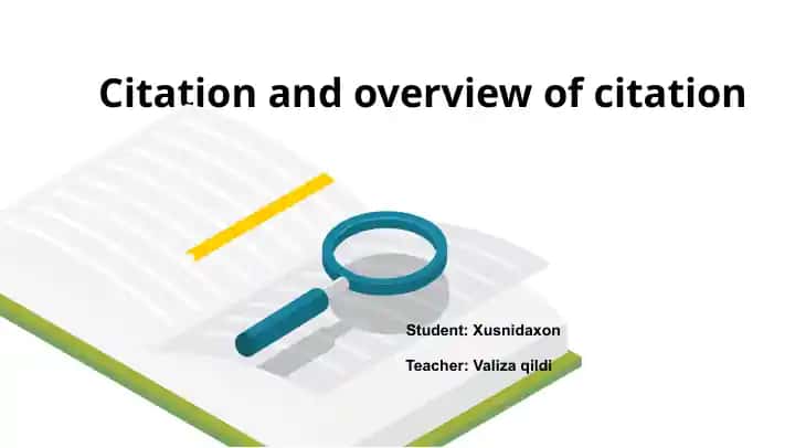 Citation and overview of citation