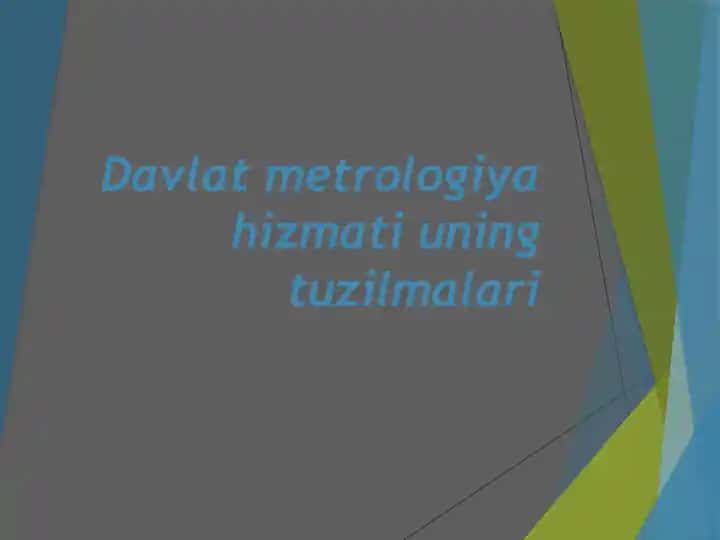 O'zbekiston Respublikasi metrologik xizmati