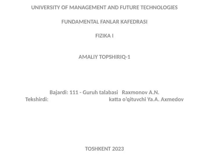 FIZIKA I