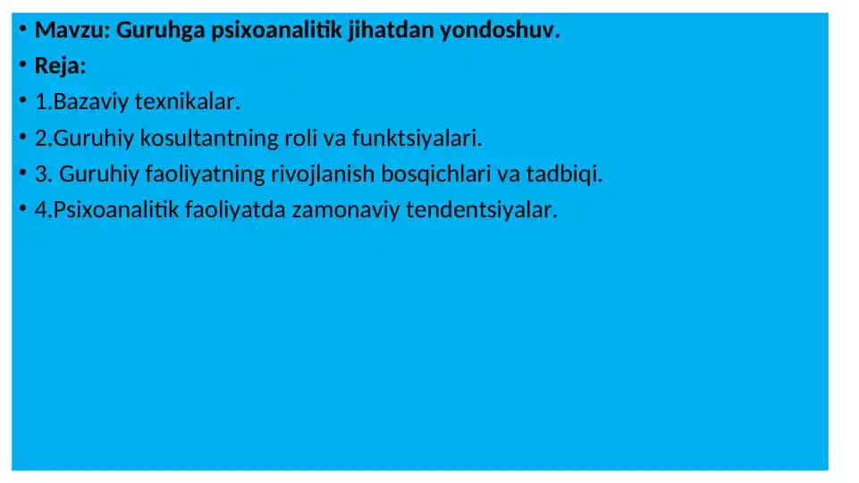 Psixoanaliz dan nazorat.