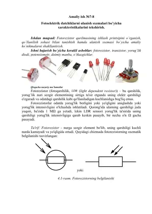 Fotoelektrik datchiklar