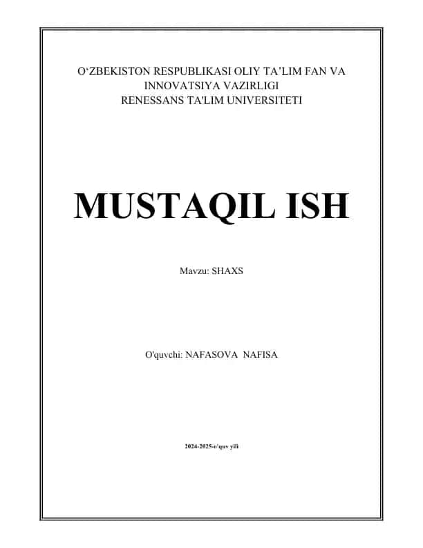 Shaxsiy Taraqqiyot