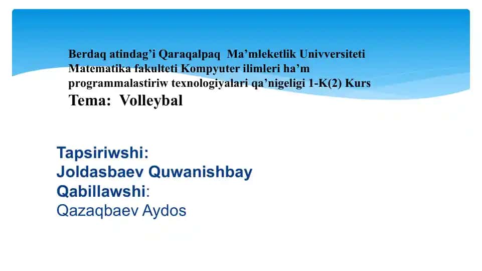 Voleybol