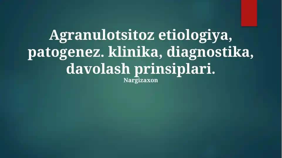 Agranulositoz