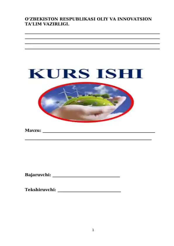 O‘zbekistonning tekislik provinsiyalari. Kurs ishi