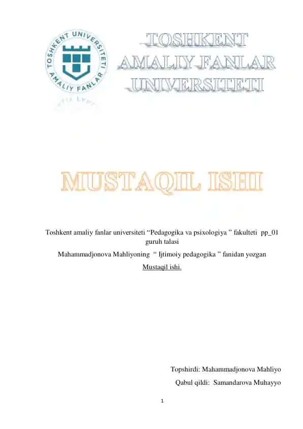 XVIII-XIX. ASR MAʼRIFATPARVARLARINING IJTIMOIY-PEDAGOGIK QARASHLARI