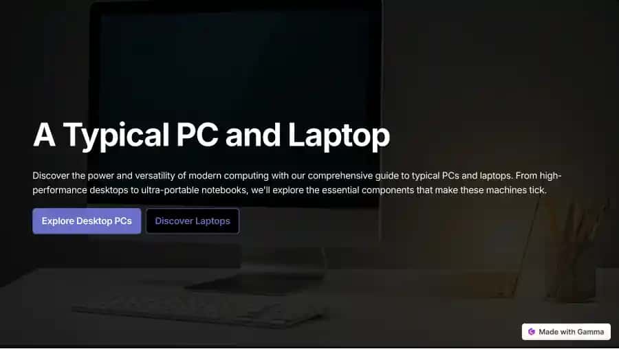 Typical PC and Laptop