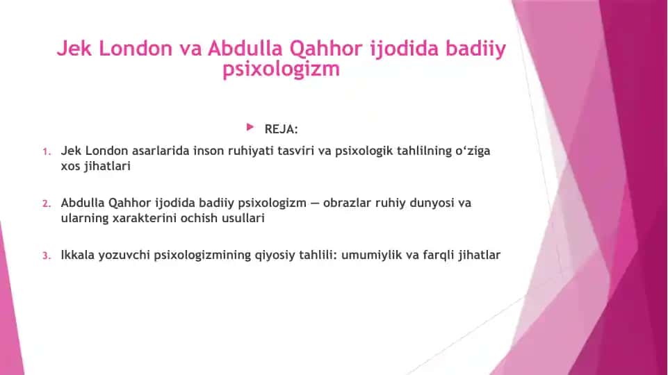 Jek London va Abdulla Qahhoriy