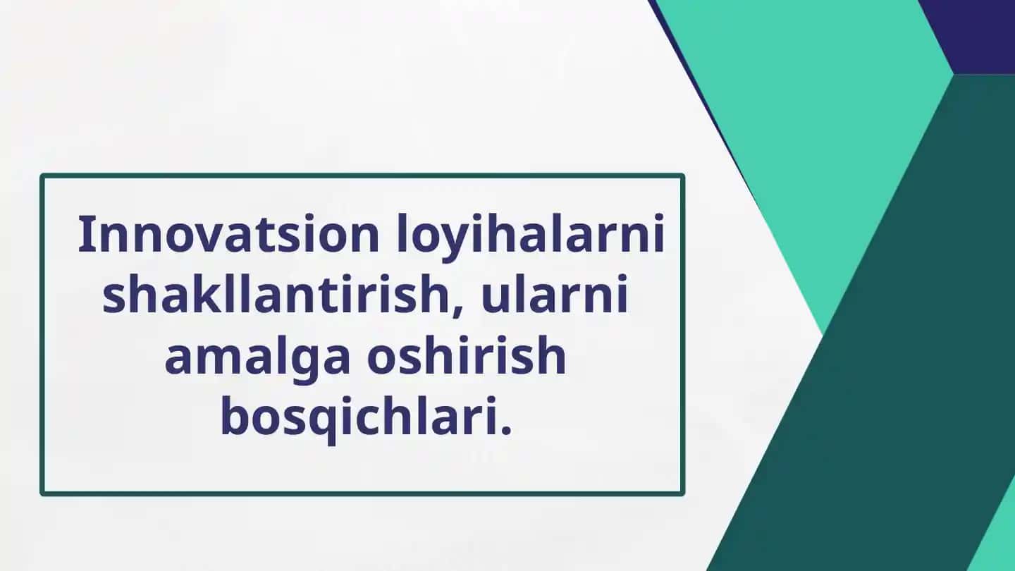 Innovatsion loyihalar