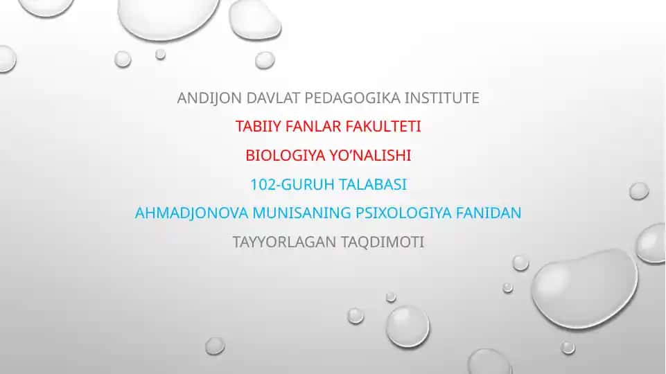 Go'daklik psixologiyasi va yangiligi