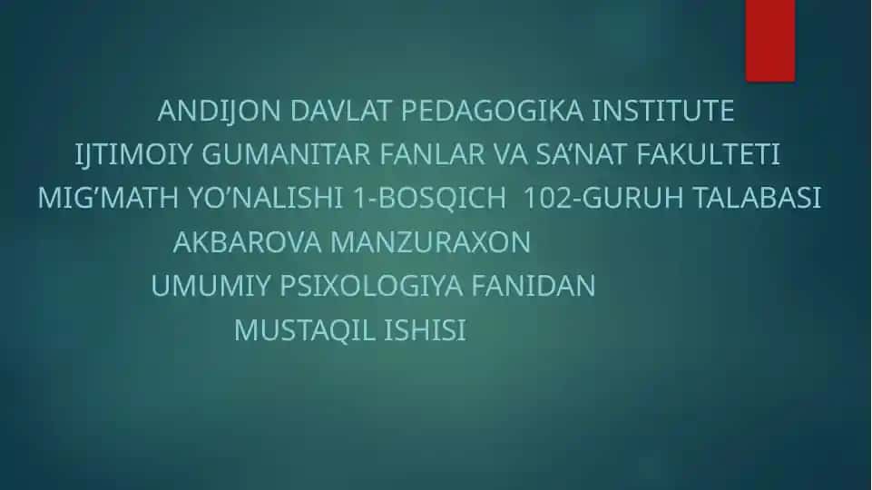 Andijon Davlat Pedagogika Instituti - Mig’mam Tadqiqotlar