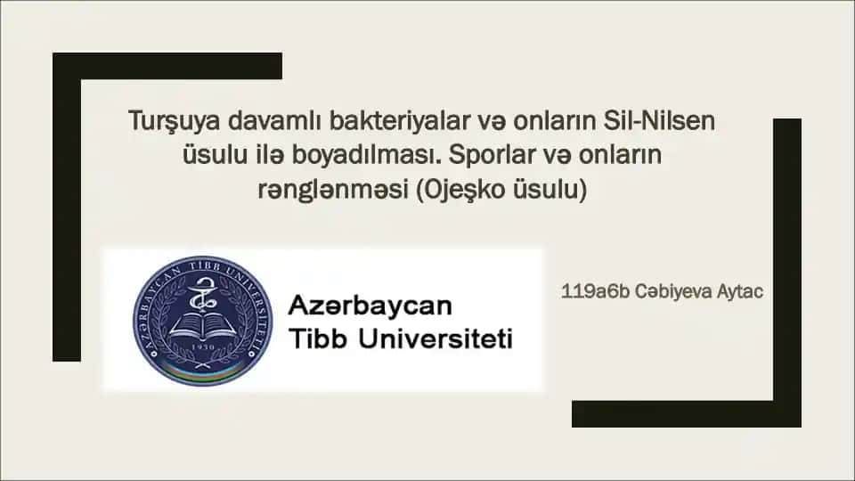 Turşuya davamlı bakteriyalar və onların Sil-Nilsen üsulu