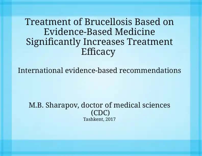 Brucellosis Treatment