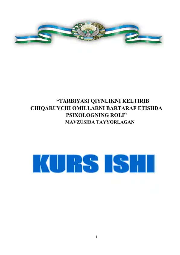 TARBIYASI QIYNLIKNI KELTIRIB CHIQARUVCHI OMILLARNI BARTARAF ETISHDA PSIXOLOGNING ROLI