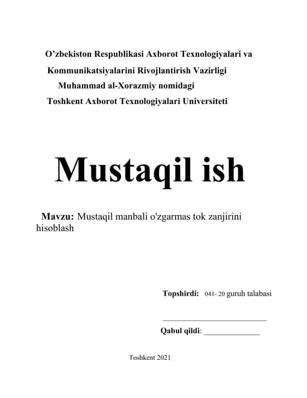 Elektr zanjiri konturlarining to'g'ri usullari hisoblash