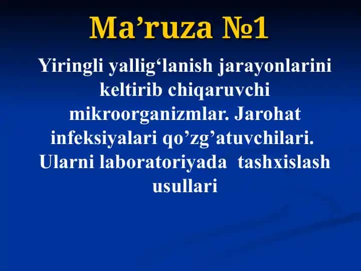 Yiringli yalligʼlanish jarayonlarini keltirib chiqaruvchi mikroorganizmlar