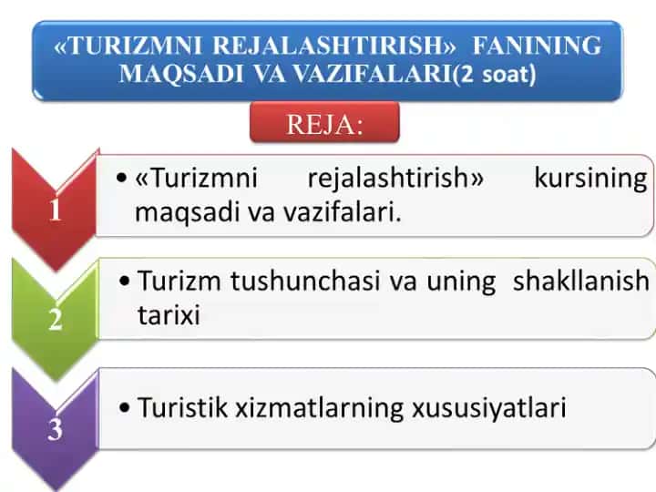 Turizmni rejalaştirish