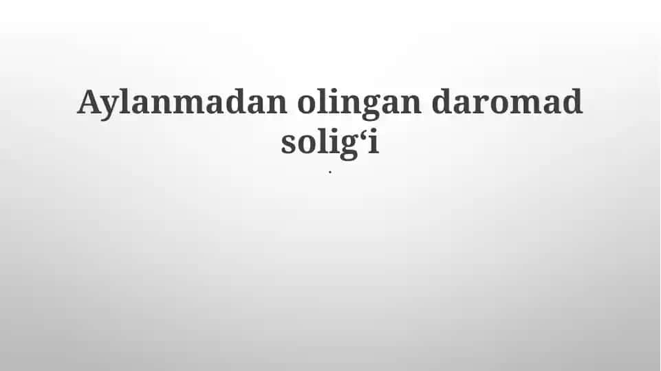 TDS turlari
