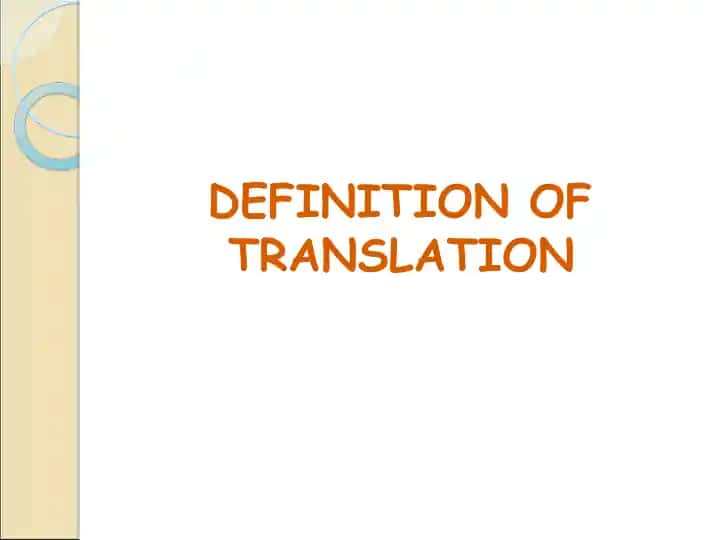 What is Translation?
