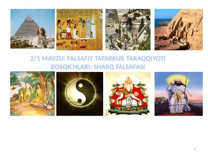 Falsafiy tafakkur taraqqiyoti bosqichlari: Sharq falsafasi