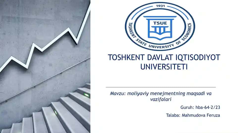Moliyaviy Menejmentning Maqsadi va Vazifalari