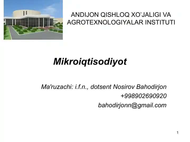 Mikroiqtisodiyot