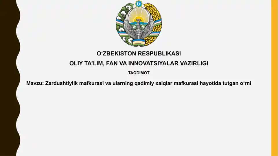 Zardushtiylikning asosiy tamoyillari va ta'limotlari