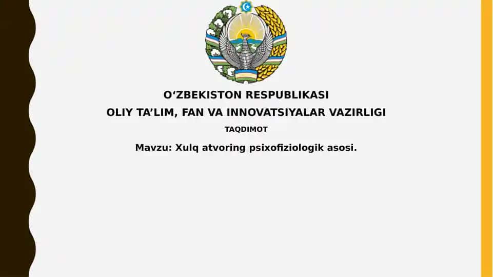 Xulqatvoring psixofiziologik asosi