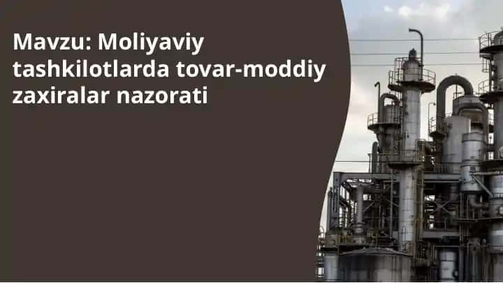 Moliyaviy tashkilotlarda tovar-moddiy zaxiralar nazorati