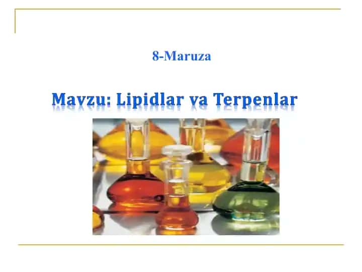 Lipidlar va Terpenlar