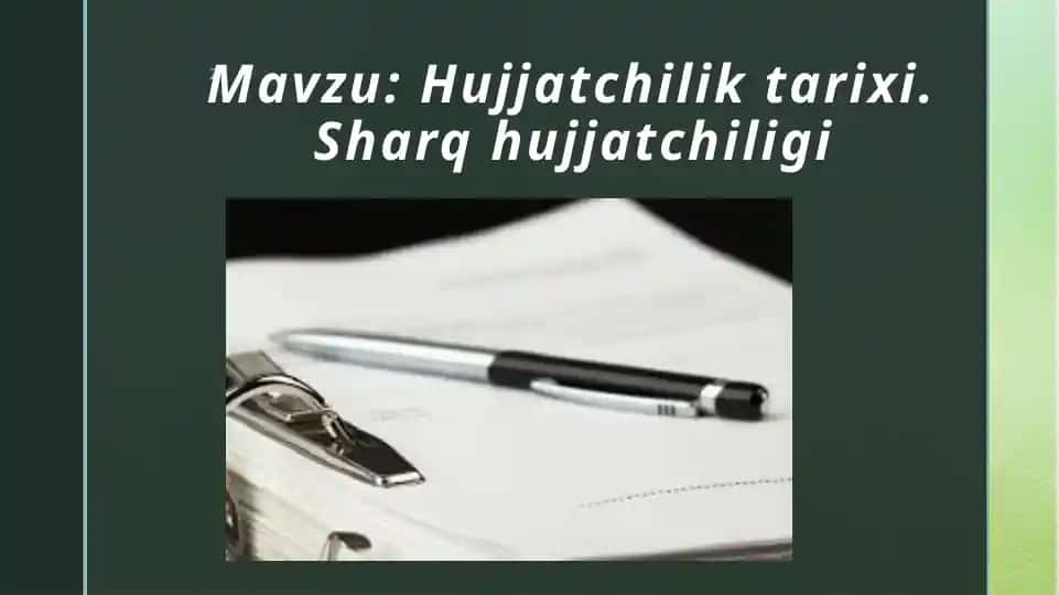 Davlat tilida ish yuritish