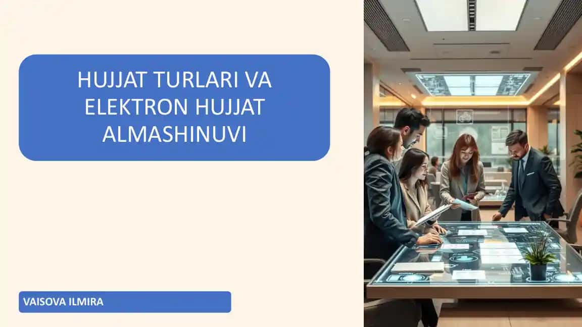 Elektron va qog'oz shaklidagi hujjatlar