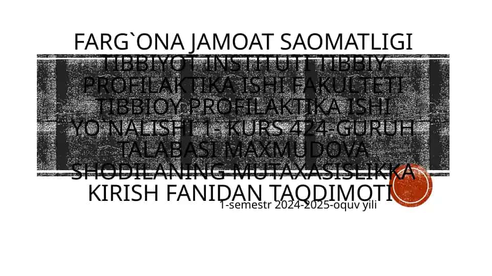 Farg`ona jamoat saomatligi tibbiyot instituti gigiyena fanining tarixi va rivojlanishi