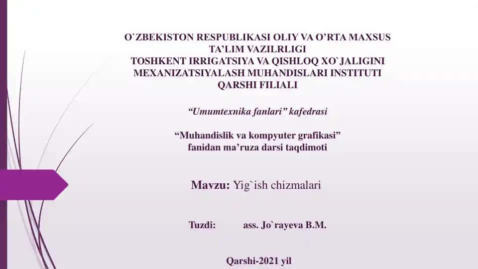 Yig`ish chizmalar