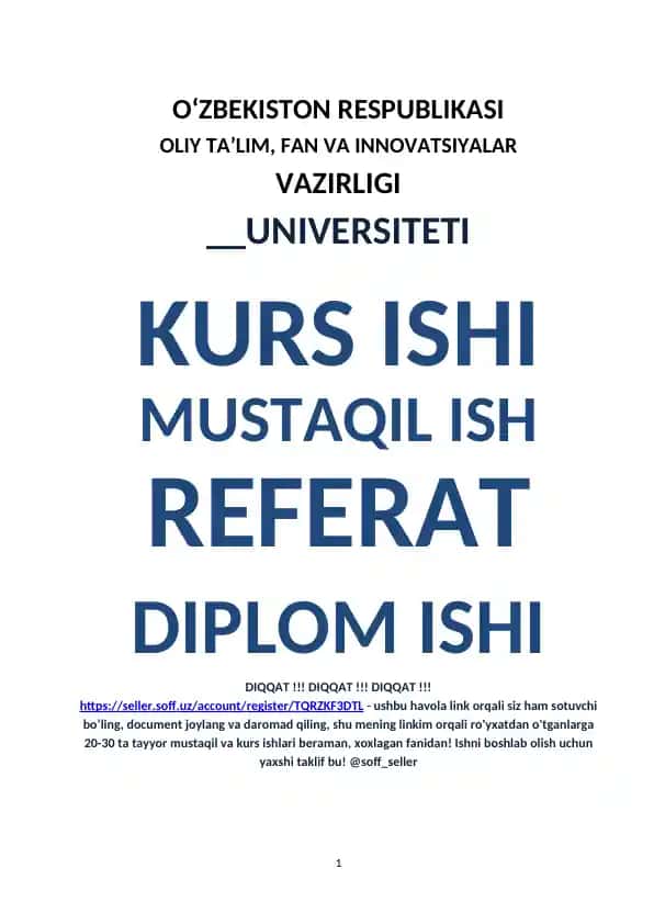 Zamonaviy menejment xususiyatlari (referat)