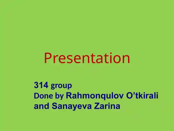 Presentation 314group