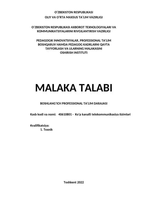 Ko'p kanalli telekommunikasiya tizimlari