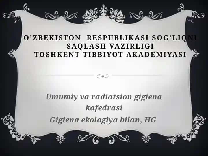 Gigiena ekologiyada mikroiqlim ko'rsatkichlarini baholash
