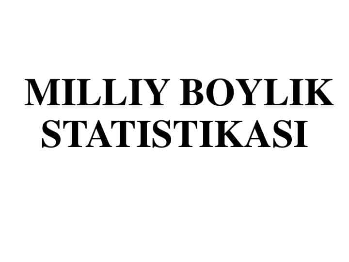 Milliy boylik statistikasi