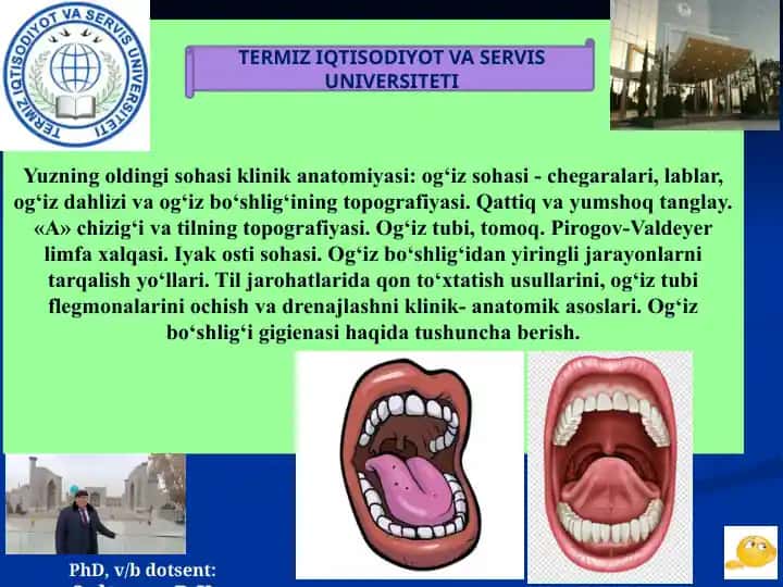 Yuzning oldingi sohasi klinik anatomiyasi