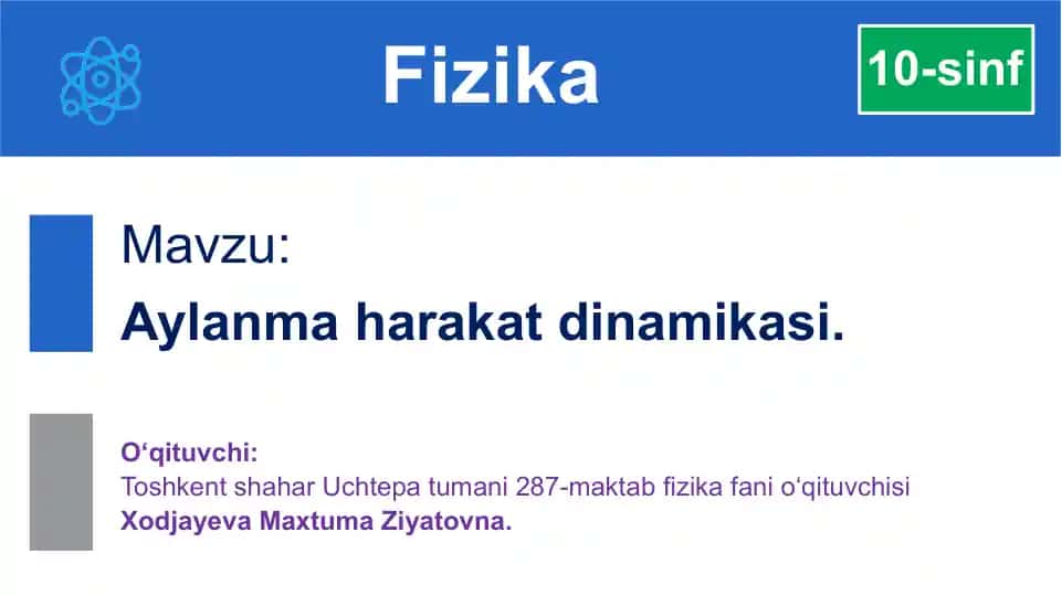 Aylanma harakat dinamikasi