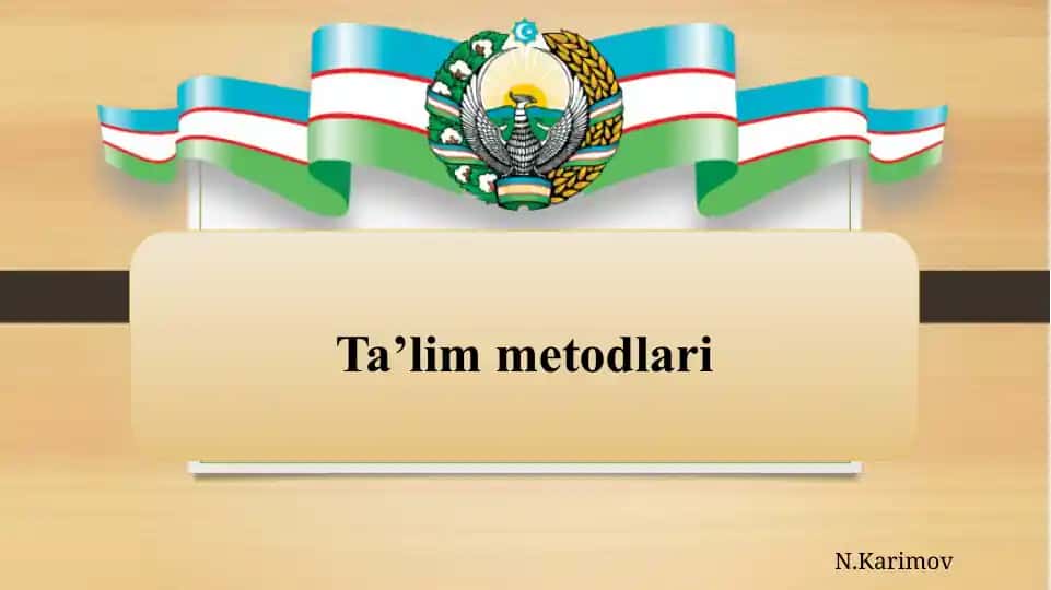 Ta’limmetodlari