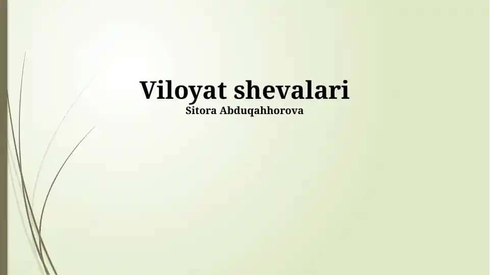 Viloyat shevalari