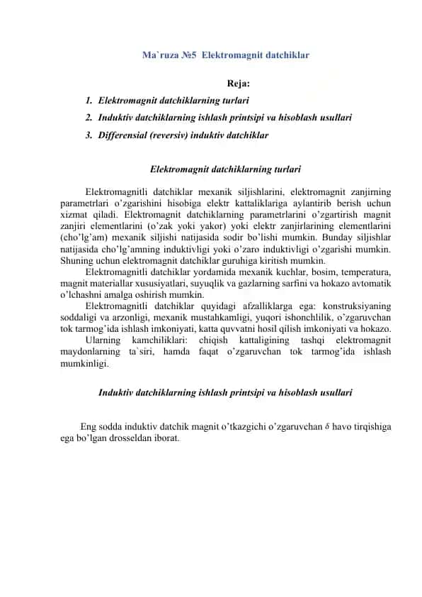 Elektromagnit datchiklar