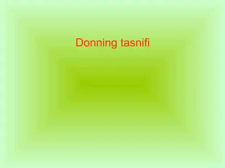 Donning tasnifi