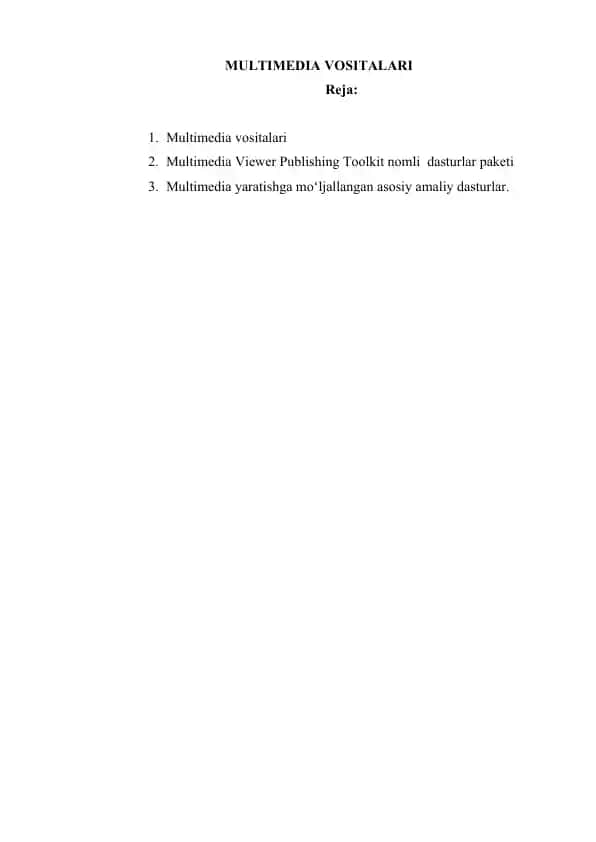 Multimedia vositalari