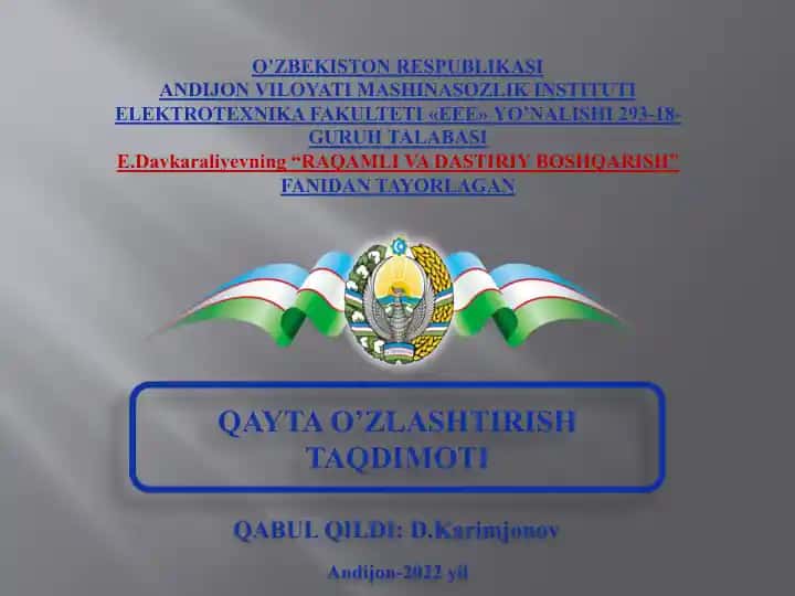 Robotlarni boshqarish qurulmasi